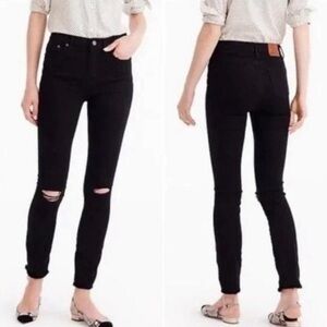 J.Crew Lookout High Rise Black
Ripped Knee Distressed Jeans‎ size 25